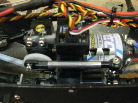 2010 Ford Pickup - RC car electronics showing motor, servo, and wiring harness.
