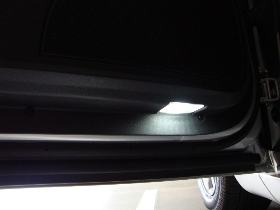 Interior door light illuminated