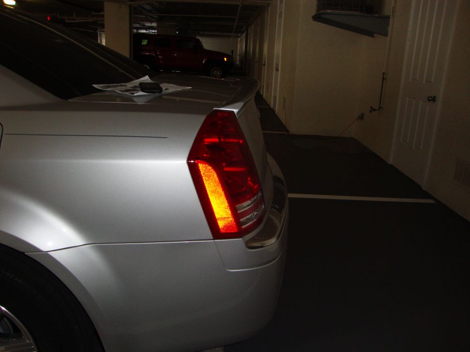 Silver 2008 Chrysler 300 rear quarter panel and taillight