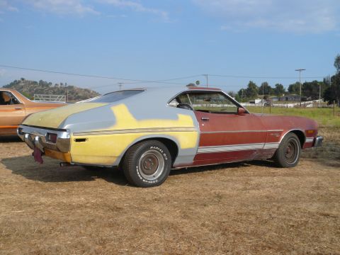 1975 Ford Ranchero - This 1975 Ford Ranchero is in the process of bodywork, showing primer and original paint.