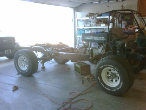 1984 Ford Bronco - body off frame after pressure washing it