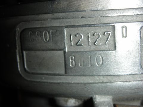 1968 Shelby GT500 - Engine block casting numbers are stamped into the metal for identification.