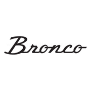 1979 Ford F-150 - A close-up of the word Bronco in a script font.