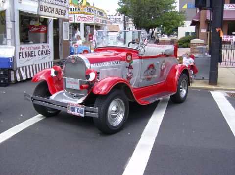 1970 Ford Ranchero - This customized 1928 Ford Model A hot rod features Ohio State Buckeyes graphics and lettering.