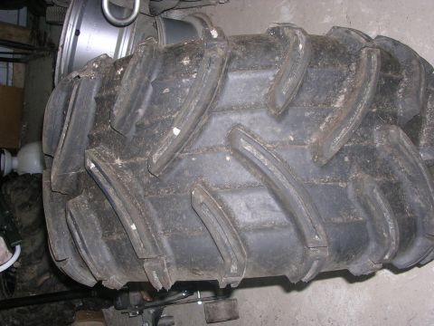 2008 Bombardier Outlander - This is a close-up of an ATV tire, not a 2008 Bombardier Outlander.