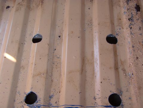 1983 Ford Bronco - NOT following my own advice, I didn't trace the cover plate onto the floor first. The front L hole is slightly too far forward, but it's st…