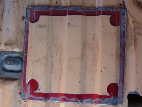 1983 Ford Bronco - A quick way to make sure the plate will cover the hole. All the screw holes in the plate should be visible around the floor scrap. If not,…