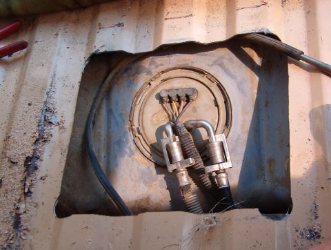 1983 Ford Bronco - The lock ring is ~5" across, so a hole only 7" front-to-back is more than enough to work through. Before attempting to disconnect…