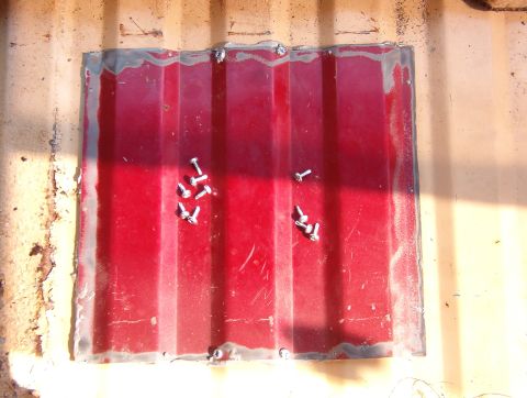 1983 Ford Bronco - After the repairs to the pump &/or sender, clean the floor around the hole, expose the sealant on the edge of the plate, & set it into plac…