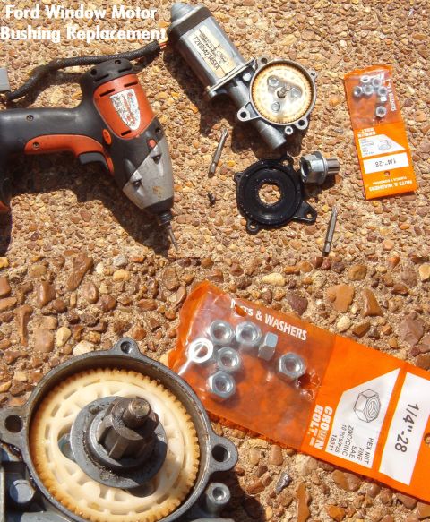 1994 Ford Crown Victoria - A cheap, quick, & reliable repair for most Ford window motors is to replace the degraded Delrin bushings in the motor's drive gear with com…