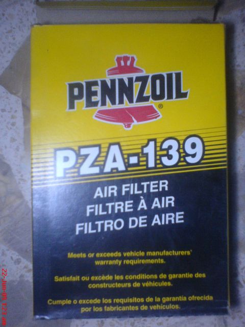 1992 Ford Crown Victoria - This is a box for a Pennzoil PZA-139 air filter, which meets or exceeds vehicle manufacturers' warranty requirements.