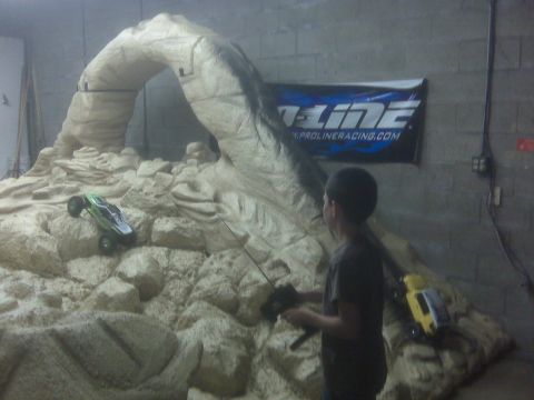 1985 Ford Bronco - My son attacking the course.