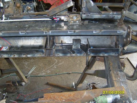 1989 Ford Bronco - Close-up of custom metal fabrication work, possibly for a vehicle component.