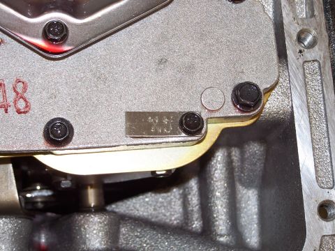 1973 Ford Ranchero - I made a tag to remind myself I overhauled this tranny in June 2009.