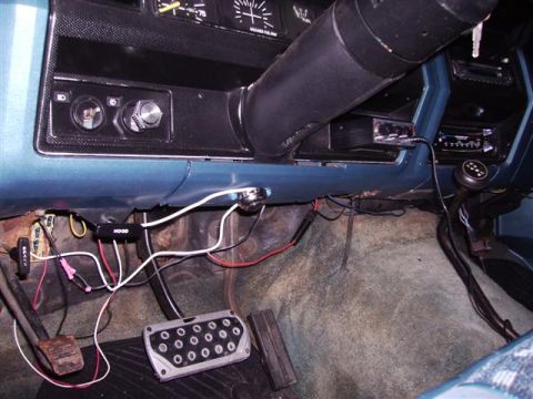 1982 Ford Bronco - Before interior shot. There was wires dangling all over the inside as well as under it. My mechanic friend rolled underneath with a creeper…