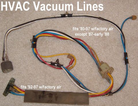 1983 Ford Bronco - HVAC Vacuum Lines from '95 F150 w/factory air The bottom L corner is FCCB; the lower R is HVCB. [url=http://www.supermotors.net/registry/me…