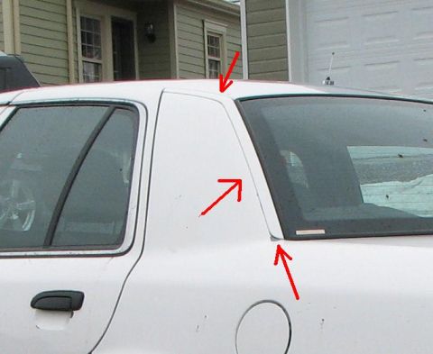2003 Ford Crown Victoria - c-pillar trim