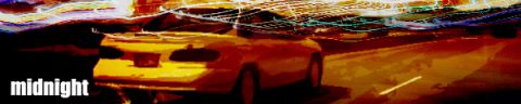 1993 Ford Taurus - A car is seen from the rear at night, with abstract light streaks above.