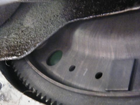1982 Ford Bronco - Close-up view of a flexplate and starter ring gear, with a Supermotors.net watermark visible.