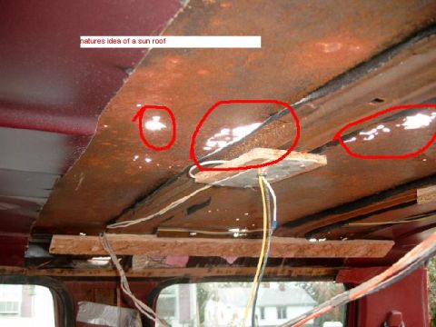 1990 Ford Bronco - veiw if holes from inside