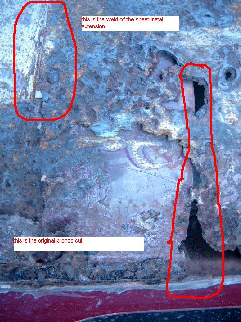1990 Ford Bronco - roof seems where bronco was cut and new roof added