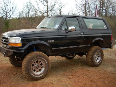 1996 Ford Bronco - This lifted 1996 Ford Bronco is ready for off-road adventures with its tires and suspension.