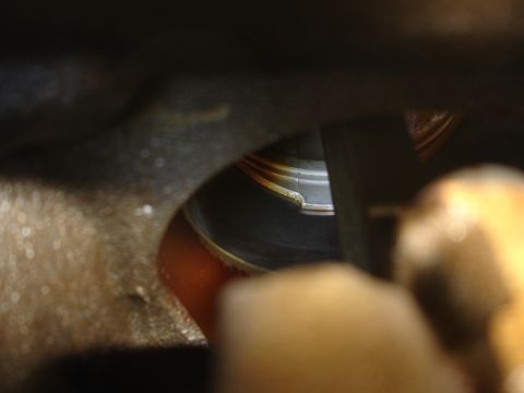 1992 Ford Taurus - Close-up view of an engine cylinder, showing wear and oil.