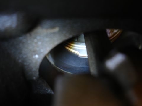 1992 Ford Taurus - Engine cylinder detail, likely from a rebuild or inspection, showing wear marks and lubricant.