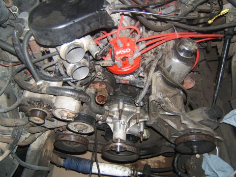 1988 Ford Bronco - Engine bay components including an MSD distributor and dual throttle bodies are visible.