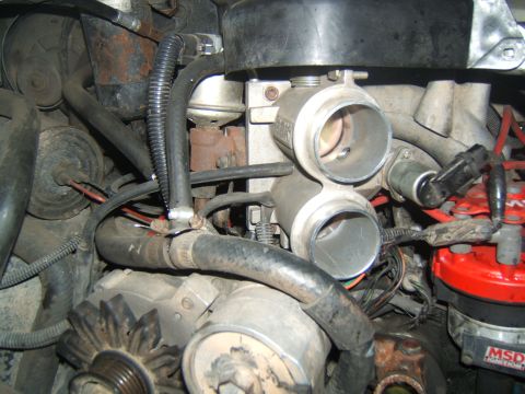1988 Ford Bronco - Engine components including the intake manifold and throttle body are shown in detail.