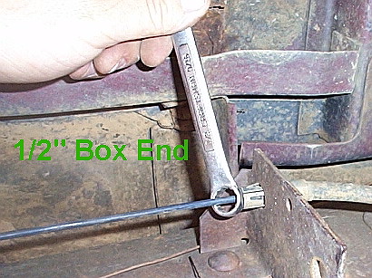 1983 Ford Bronco - This is the easiest way to remove e-brake cable sheaths: slide a 1/2" box-end wrench over the end of the cable & use it to release all…