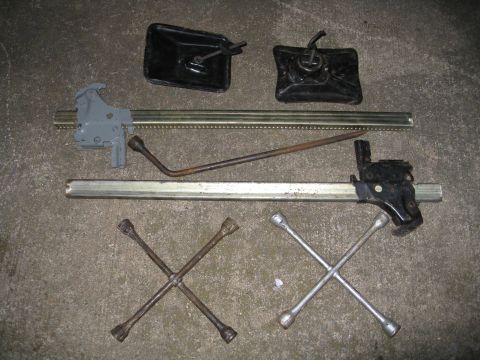 1996 Mercury Grand Marquis - various jacks, tire hold downs and four way bars
