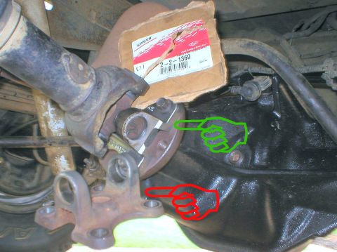 1983 Ford Bronco - The hanging companion flange is for an Explorer, and its bolt pattern is slightly smaller than that of the F150/Bronco flange ( 221369 ) wh…
