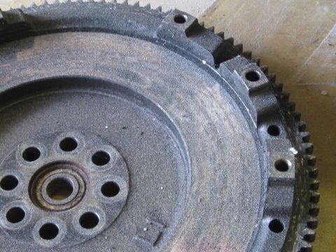 1994 Ford Probe - This image shows a close-up view of a flywheel, a component of a vehicle's drivetrain.