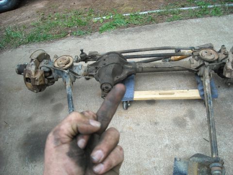 1979 Ford F-150 - A disassembled front axle assembly is shown, likely for repair or replacement.