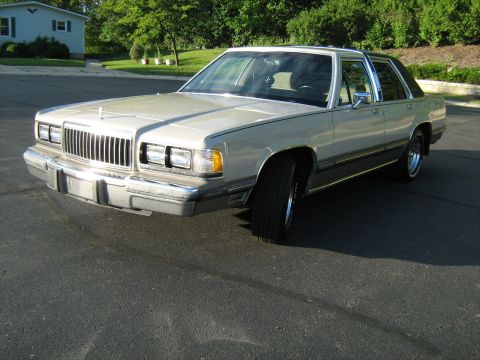 1988 Mercury Grand Marquis - This 1988 Mercury Grand Marquis is shown from the front three-quarter angle.