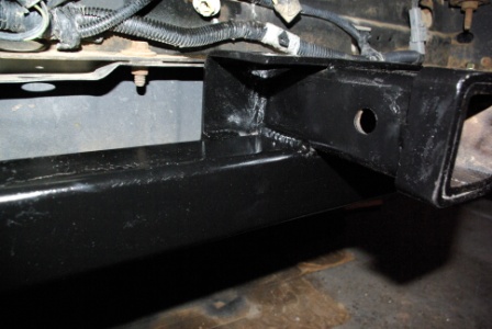 1995 Ford Bronco - Trailer hitch receiver assembly shown from a close-up perspective.
