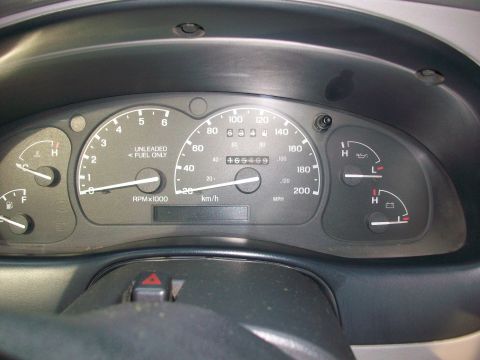 1996 Ford Explorer - Dashboard gauges for a 1996 Ford Explorer, including speedometer, tachometer, fuel, oil, and battery indicators.