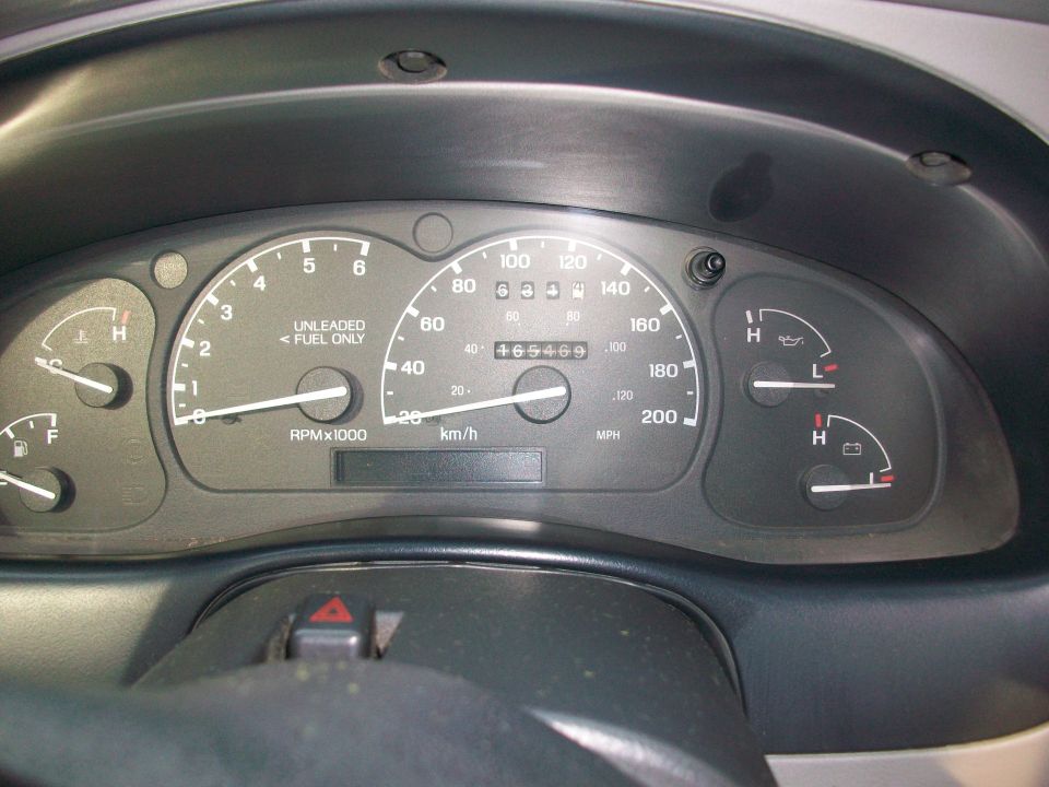 1996 Ford Explorer dashboard with odometer showing 65469 miles