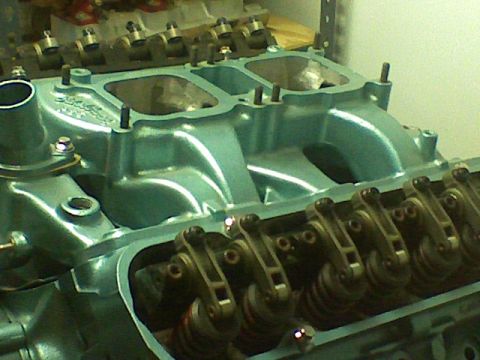 1974 Ford Ranchero - Engine intake manifold and valve train parts are visible in this close-up shot.