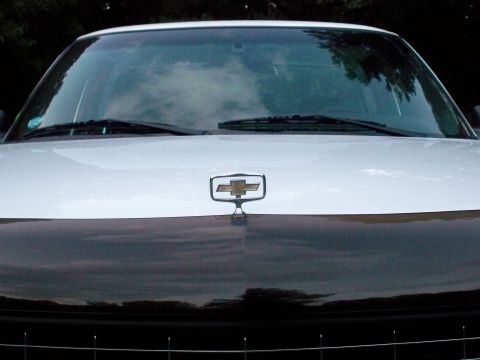 2002 Chevrolet Silverado 1500 - Hood ornament on a 2002 Chevrolet Silverado 1500.