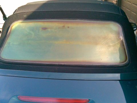 1996 BMW Z3 - don't let this happen to you. i didn't mind the 'tint' until it started cracking