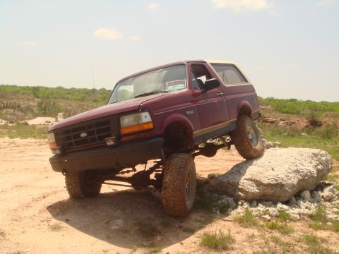 1992 Ford Bronco - This 1992 Ford Bronco is shown navigating a rocky off-road course.