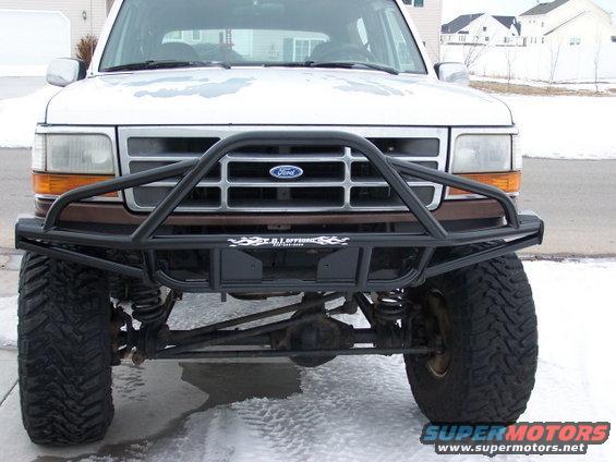1992 Ford Bronco front view with aftermarket bumper and large tires