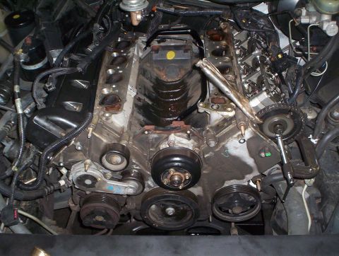 1996 Mercury Grand Marquis - water pump and pulley installed.