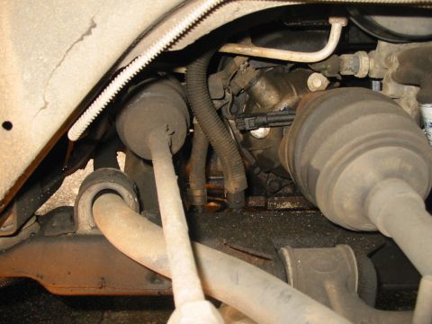 1997 Pontiac Grand Prix - Low pressure line is on the right with the ridges. The high pressure line is on the left.