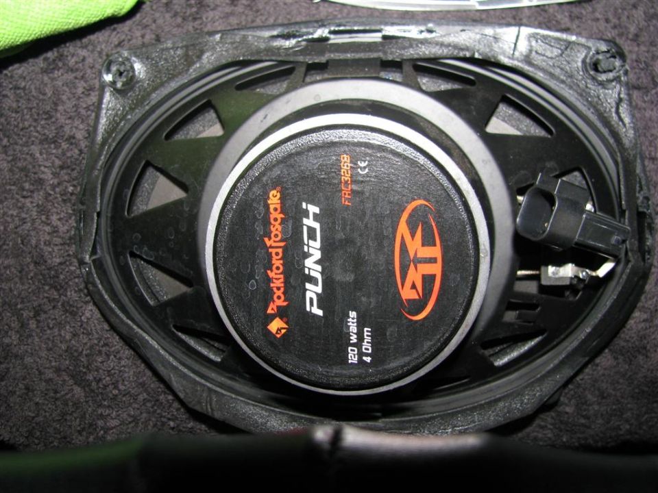 Speaker was removed for easier routing of the turnsignal wiring.