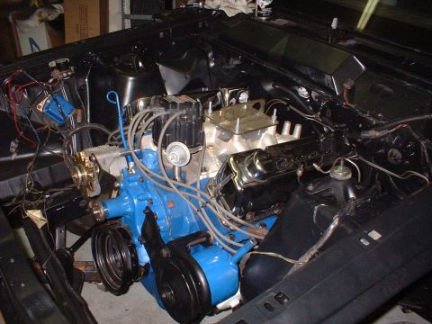 1970 Ford Torino - Engine / trans installed & now begins the fun......