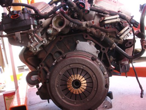 1992 Ford Taurus - Engine and clutch assembly shown in detail, likely for a rebuild or swap project.