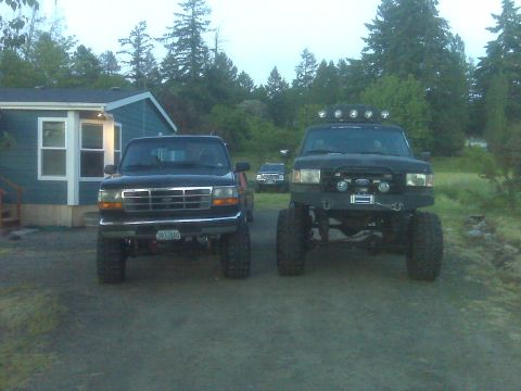 1996 Ford Bronco - My Bronco next to Chris's Bronco